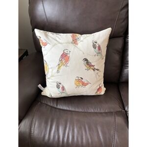 Bird Design Throw Pillow 18x18x5